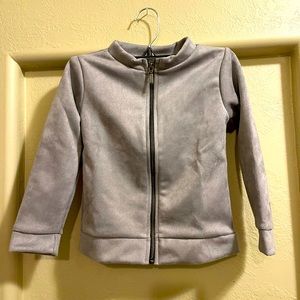 Kids 2T-3T Velvet  Gray Jacket
